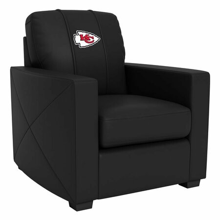 DREAMSEAT Silver Club Chair with Kansas City Chiefs Primary Logo XZ7759002CHCDBK-PSNFL20070